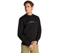 Calvin Klein Sudadera Hombre Minimal Logo con Cuello Redondo, Negro (CK Black), XS