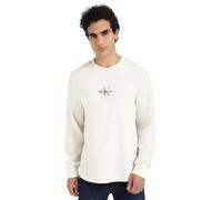 Calvin Klein Sudadera Hombre Monologo Waffle con Cuello Redondo
