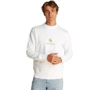 Calvin Klein Sudadera Hombre Shadow Logo Crew Neck Regular Fit, Blanco (Bright White), L