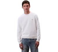 Calvin Klein Sudadera Hombre Terry Badge con Cuello Redondo, Blanco (Bright White), L