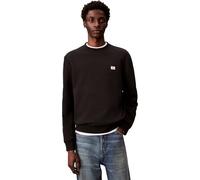 Calvin Klein Sudadera Hombre Terry Badge con Cuello Redondo, Negro (Black), S