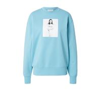 Calvin Klein Sudadera 'KATE OBSESSION BOYFRIEND' azul claro / blanco M azul claro / blanco
