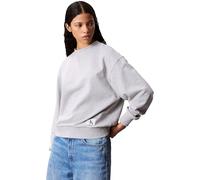 Calvin Klein Sudadera Mujer Badge Logo con Cuello Redondo, Gris (Heroic Grey Heather), XL