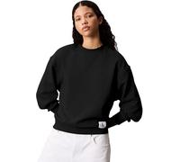 Calvin Klein Sudadera Mujer Badge Logo con Cuello Redondo, Negro (Black), L