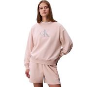 Calvin Klein LS Monologo - Sudadera de Rizo francés Rlxd Cn Lv047B234G para Mujer, Color Naranja, Talla L
