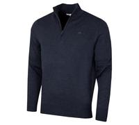 Calvin Klein Suéter 2024 Campus 1/2 Cremallera Hombre - Azul Marino Jaspeado - XXXL