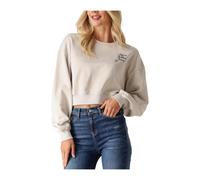 Calvin Klein - Suéter de Cuello Redondo con Logo Institucional Script de Calvin Klein - Sweatshirts & Hoodies - Mujer - Beige - M -
