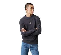 Calvin Klein Suéter Monologo para Hombre, Negro (Ebony), S