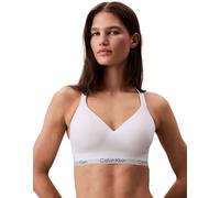Calvin Klein Sujetador Bralette Mujer Lift con Logotipo en la Cintura, Blanco (White), L