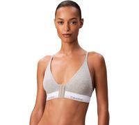 Calvin Klein Sujetador Bralette Mujer Lightly Lined Triangle con Escote Profundo, Gris (Grey Heather), L