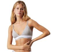 Calvin Klein Sujetador Bralette Mujer Triangle Relleno extraíble, Gris (Grey Heather), XL