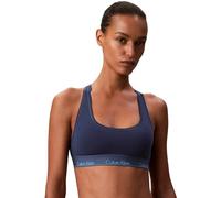 Calvin Klein Sujetador Bralette Mujer Unlined con Logotipo en la Cintura, Azul (Dark Denim), M