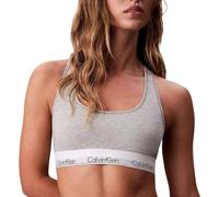 Calvin Klein Sujetador bralette Mujer Unlined con logotipo en la cintura, Gris (Grey Heather), M