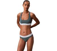 Calvin Klein Sujetador Bralette Mujer Unlined con Logotipo en la Cintura, Verde (Bijou Modern Emblem Outline+Stratif), S