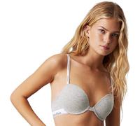 Calvin Klein Sujetador de Media Copa Lightly Lined Elástico, Gris (Grey Heather), 90C