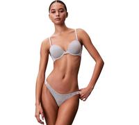 Calvin Klein Sujetador de Media Copa Mujer Lightly Lined con Logotipo en la Cintura, Gris (Grey Heather), 1B
