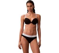 Calvin Klein Sujetador de Media Copa Mujer Lightly Lined con Logotipo en la Cintura, Negro (Black), 3C