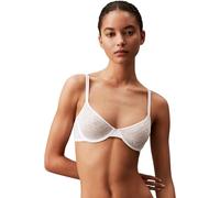 Calvin Klein Sujetador de Media Copa Mujer Unlined elástico, Blanco (White), 70D