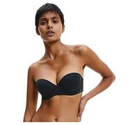 Calvin Klein Sujetador sin Tirantes Mujer Push-Up, Negro (Black), 80D