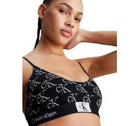 Calvin Klein Sujetador Tipo Bralette para Mujer Copas Blandas, Negro (Litho Ck Print+Black), S