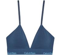 Calvin Klein Sujetador Triangular Mujer Lightly Lined con Logotipo en la Cintura, Azul (Dark Denim), XL