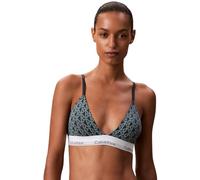 Calvin Klein Sujetador Triangular Mujer Lightly Lined con Logotipo en la Cintura, Verde (Bijou Modern Emblem Outline+Stratif), S