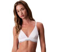 Calvin Klein Sujetador Triangular Mujer Unlined con Logotipo en la Cintura, Blanco (White), S