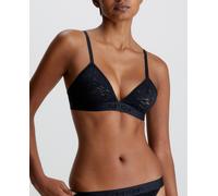 Calvin Klein Sujetador tipo bralette Mujer Unlined Triangle elástico, Negro (Black), L