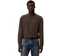 Calvin Klein Sweatshirt Hombre Terry Monogram Relaxed Fit, Marrón (Beluga), M