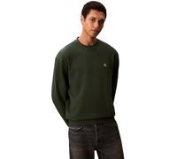 Calvin Klein Sweatshirt Hombre Terry Monogram Relaxed Fit, Verde (Sycamore), M