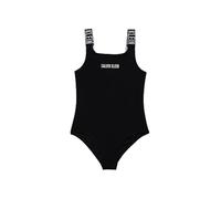 Calvin Klein Swimsuit Ky0Ky00098 Traje de baño con Espalda Redonda, Black (Pvh Black), 12-14 para Niñas