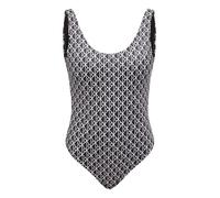 Calvin Klein Scoop Back One Piece Lv00q61205 Bañador, Negro (20242 Icono Algodón Emblema W Negro), S Mujer