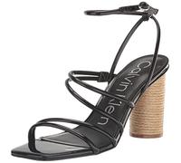 Calvin Klein Tamaño, Sandalia con talón Mujer, Negro 001, 37.5 EU