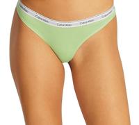 Calvin Klein Tanga Mujer Pack de 3 Thong Ropa Interior, Multicolor (Highline Green/Buff Pink/Gry Htr), S