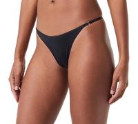 Calvin Klein Tanga Mujer Thong Ropa interior, Negro (Black), L