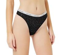 Calvin Klein Tanga Pierna Alta, Tangas Mujer, Negro, XS