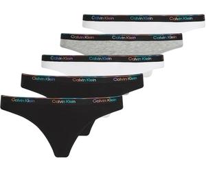 Calvin Klein Tangas Mujer Pack de 5 Thong Low-Rise de algodón elástico