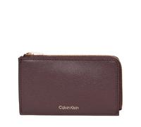 Calvin Klein Foil Logo Top Zip Cardcase Lv04f1090g, Tarjetero para Mujer, Red (Fudge/Espresso), Talla única