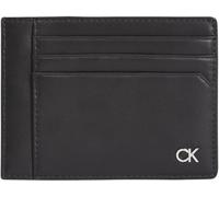 Calvin Klein Tarjetero de Piel para Hombre Metal Ck Id Cardholder, Negro (Ck Black), Talla Única