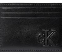 Calvin Klein Tarjetero Hombre Bold de Piel, Negro (Black), Talla Única