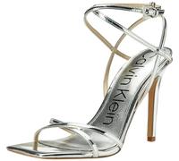 Calvin Klein Tegin, Sandalia con talón Mujer, Plata, 38.5 EU