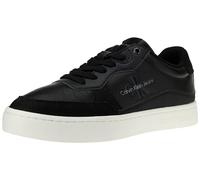 Calvin Klein Tenis clásicos Cupsole Low LTH Ml Fad Ym0ym00885 para Hombre, Negro Negro Blanco Brillante, 44 EU