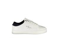 Calvin Klein Tenis clásicos Cupsole Low Ml LTH Ym0ym00864 para Hombre, Blanco Brillante Blanco Calvin Navy, 42 1/3 EU