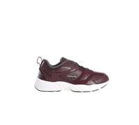 Calvin Klein Tenis Retro para Hombre, con Cordones Bajos, Auth SNK Ym0ym01103, Rojo Amargo Chocolate Blanco, 44 EU