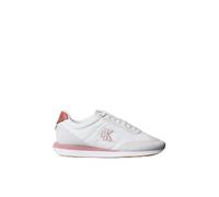 Calvin Klein Tenis Retro para Mujer con Cordones de Nailon MG Yw0yw01990, White Bright White Dusty Rose Gum, 37 EU