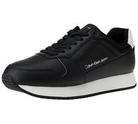 Calvin Klein Tenis Retro Runner Low LTH in Sat Ym0ym00863 para Hombre, Negro Negro Blanco Brillante, 45 EU