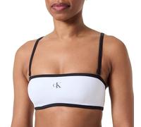 Calvin Klein Top Bikini Tipo Bandeau Mujer Bandeau Retro, Blanco (Pvh Classic White), L
