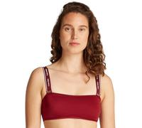 Calvin Klein Top Bikini Tipo Bandeau Mujer con Tirantes Desmontables, Rojo (Plum Glaze), M