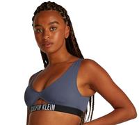 Calvin Klein Top de Bikini Mujer Bralette con Detalle Cut-out, Azul (Grisaille), M