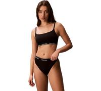 Calvin Klein Top de Bikini Mujer Bralette Square Neck con Tirantes Ajustables, Negro (Black), M